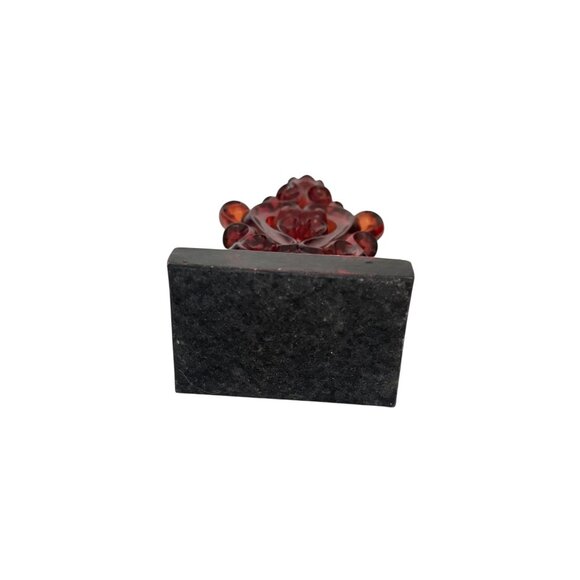 Vintage Decorative Fleur de Lis Finial On Wooden Base - Picture 7 of 7